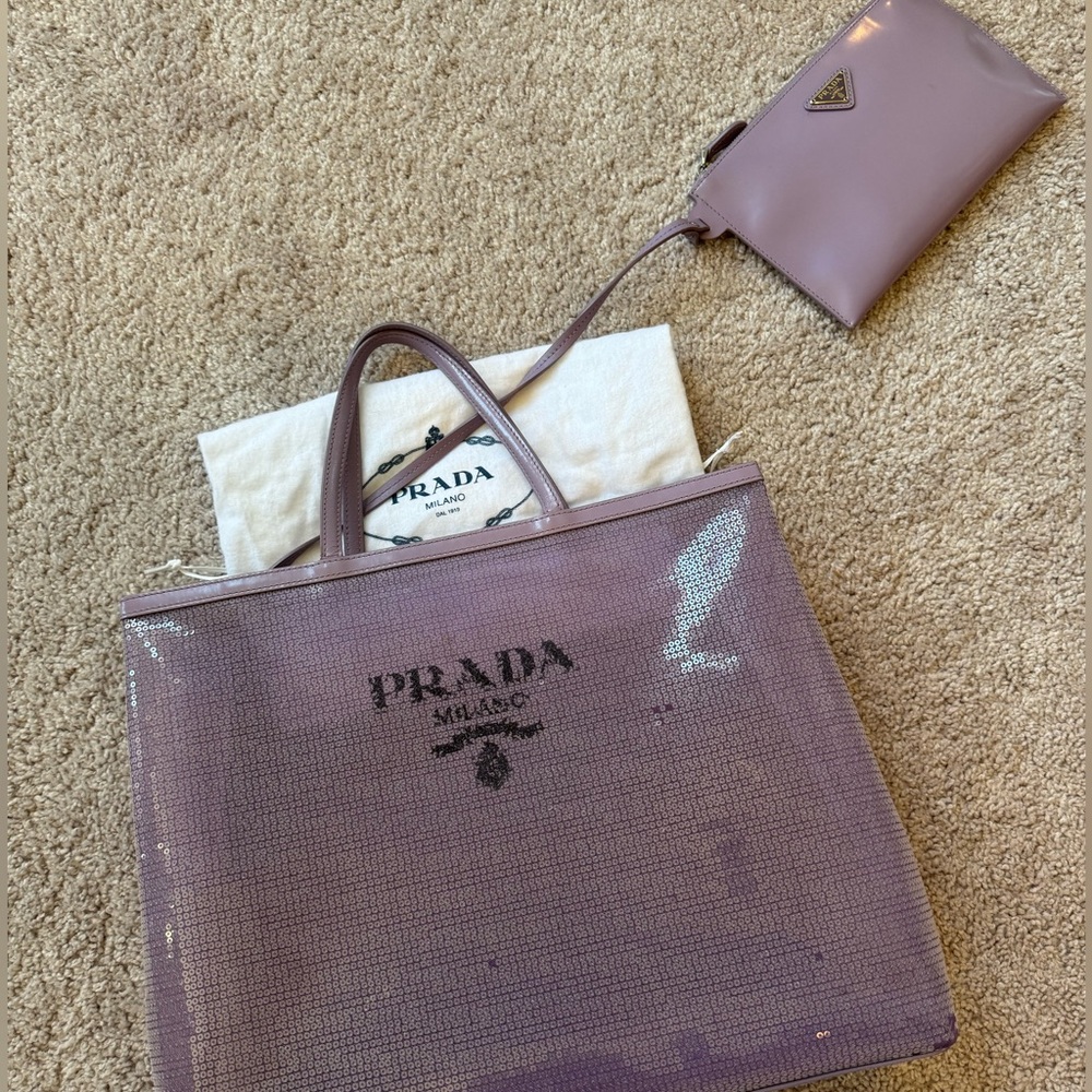 Prada mesh tote with a free labubu [Zizi] - Picture 3 of 16